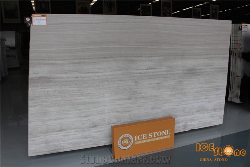 China White Wooden Veins Marble Tiles & Slabs/Chinese Grain Light Serpenggiante/Guizhou/Big Quantity/Suitable for Project/Wall Covering/Floor