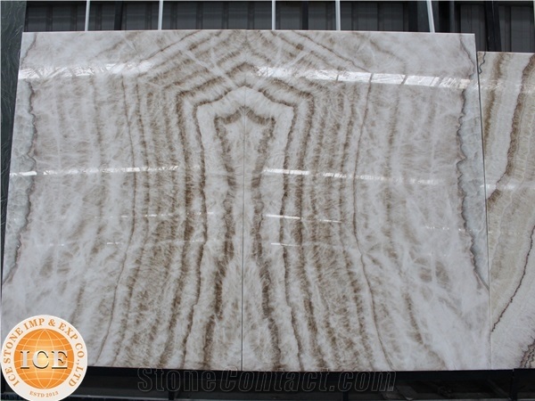 Chinese White Beige Onyx Stone Slab with Good Polished, Iris Beige Onyx Slabs & Tiles