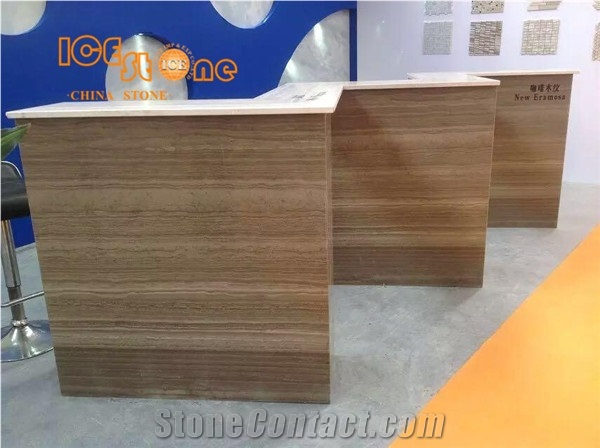 Coffee Wood Wooden Grain Polished Chinese Natural Stone Products Marble Tiles Slabs Floor Grey Brown