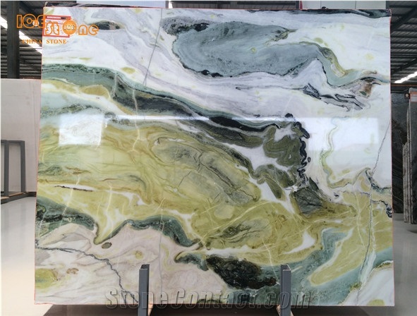 Dreaming Green Marble Slab and Block Fashion Material