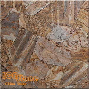 Figure Fossil Semi Precious Stone Wall Gemstone Slabs