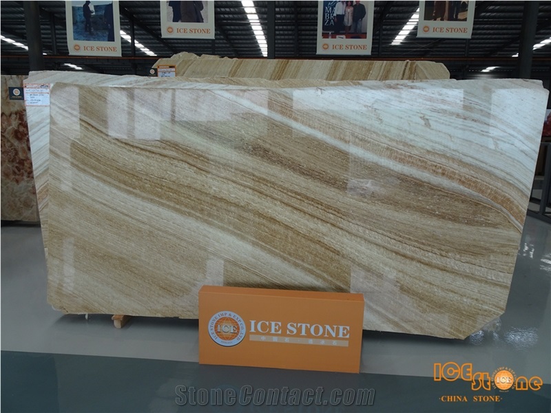 Golden Dragon Onyx Yellow Brown Jade Slabs Tiles China Natural Stone Products Transparency