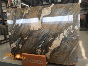 Good Price Chinese Gold Marble Slabs & Tiles, Floor & Wall Covering, Countertop, China Polished Marble Bookmatch