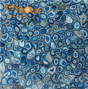 Good Quality Blue Agate Semiprecious Stone/Chinese Gemstone Slabs/Home and Hotel Decoration Materials/Wall and Flooring Covering
