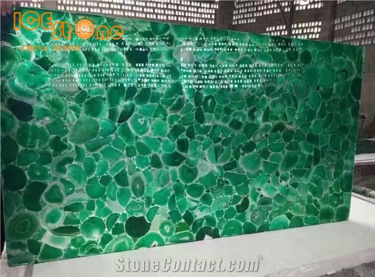 Green Agate Gemstone/Chinese Precious Stone Slabs/Simiprecious Stone Tiles
