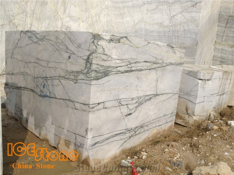 Green White Marble Block /Aurora Marble, China Green Marble