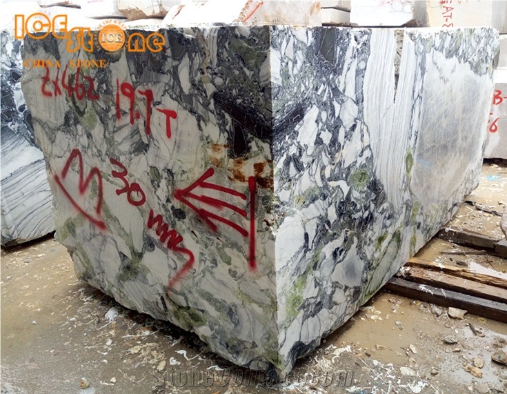 Ice Green Marble Blocks/Ice Connect Marble/Green Marble Building Decoration