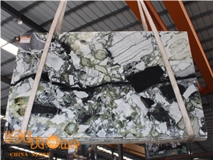 Ice Green Marble Slabs Tiles/Wall Covering Tiles/Ice Connect Marble Floor Covering Tiles/Tv Background Stone/Chair Decoration Stone/Cold Jade/Primavera Marble