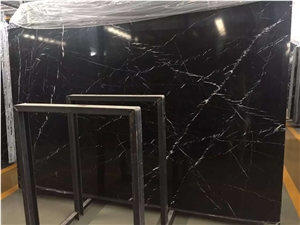 Nero Marquina Black Marble Slabs Tiles for Floor Covering Countertop