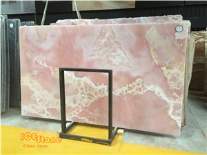 Pink Onyx Slab Onyx Wall Tiles Polished