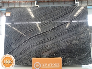 Polished Silver Wave Black Marble Slab&Tiles,Chinese Grey Veins Natural Stone,Blocks,Bookmatch Slabs for Hotel Project Decor,Floor Covering,Table Tops