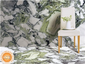 Popular White Green Marble with Black Veins, Cheap China Natural Stone, White Big Slabs for Project, Marble Countertop & Vanity Top, Free Sample