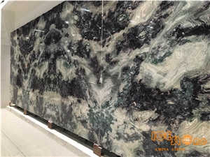 Purple Marble Slabs China Beautiful Landscape Polished Marble Slab