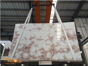Red House Onyx Slabs Tiles Bookmatch Chinese Natural Stone Products Wall Cladding Floor Covering