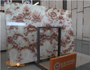 Red House Onyx Stone Flooring Slabs