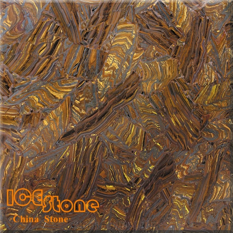 Tiger Skin Gemstone Slabs /Semiprecious Stone Cut to Size Tiles