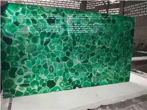 Translucent Green Agate Semiprecious Stone Tiles