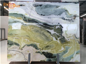 Verde Dreaming Green Linglong Jade Special Chinese Polished Natural Stone Products Tiles Slabs Bookmatch Floor Covering Tiles