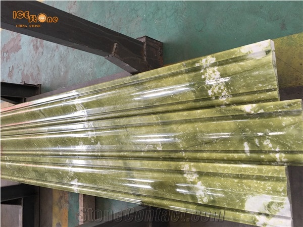 Verde Jade Ming Green Dandong Marble Slabs Tiles Polished Chinese Natural Stone Products Skirting