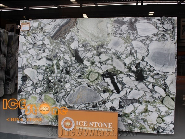 White Beauty/Ice Connect Marble/Green Jade/China Polished Slabs/Tiles/Cut to Size/Natural Stone Products/Floor/Wall Covering/Bookmatch/Own Quarry/