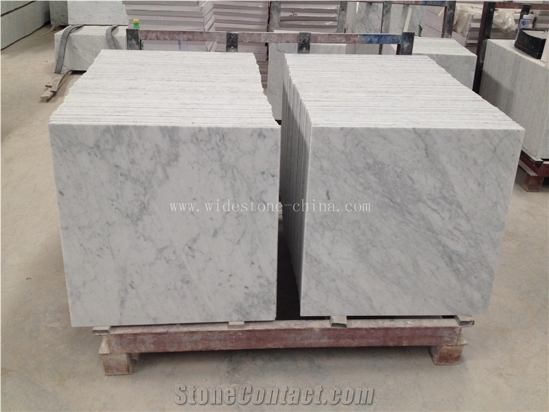 Bianco Carrara White Marble Interior Stone Tile, Floor Tiles, Mable Wall Covering Tiles
