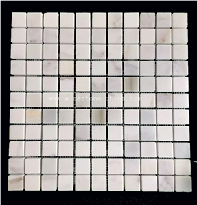 Calacatta Gold Marble Mosaic Tile on 12"X12" Sheet,Mosaic Tiles for Backsplash Shower Walls Bathroom Floors