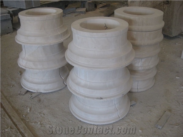 Cerma Mocca Limestone Column, Column Based, Stone Column, Stone Column Bases