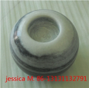 Ball Shape Marble Stone Tealight Candle Holder
