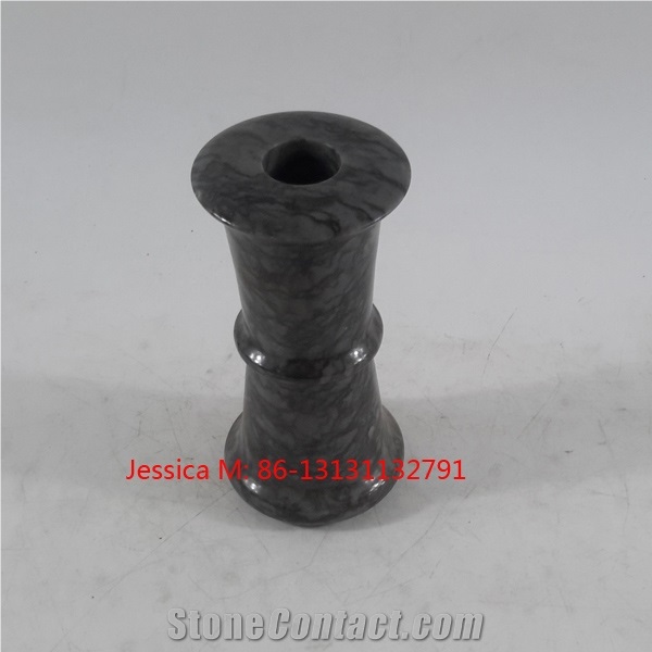 Black Marble Pillar Candle Holders from China
