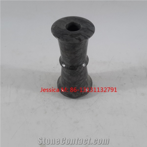 Black Marble Pillar Candle Holders from China
