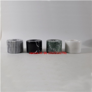 Cylinder Shape White Marble Candle Holder / Cylinder Shape Green Marble Candle Holders /Cylinder Shape Green Marble Candle Holders /Cylinder Shape Grey Marble Candle Holders