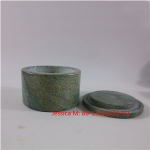 Green Marble Jar /Home Decor/Marble Candle Holders/Candle Jars