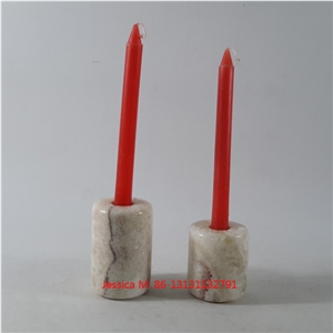 Handmade Marble Tealight Candle Holder / Cylinder Holders for Tea Lights Candles