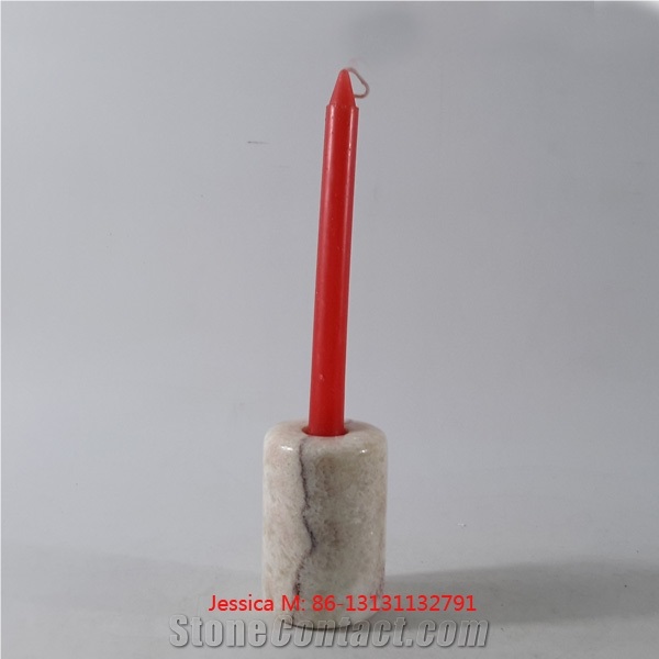 Handmade Marble Tealight Candle Holder / Cylinder Holders for Tea Lights Candles