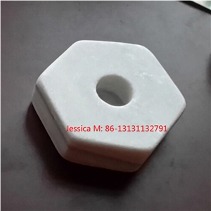 Hexagonal Shape Marble Candle Holders