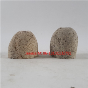 Natural River Rock Candle Holders