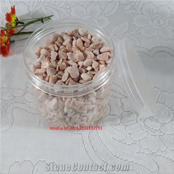 Pink Decoratived Pebble Stone Soil and Sands