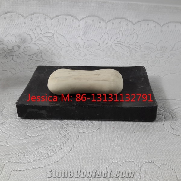 Rectangular Black Marble Soap Dish /Rectangular Shape Black Marble Soap Holder