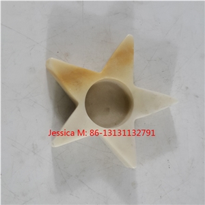 Star Shape Marble Candle Holder