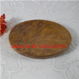 Yellow Marble Soap Dish /Yellow Marble Stone Soap Holder