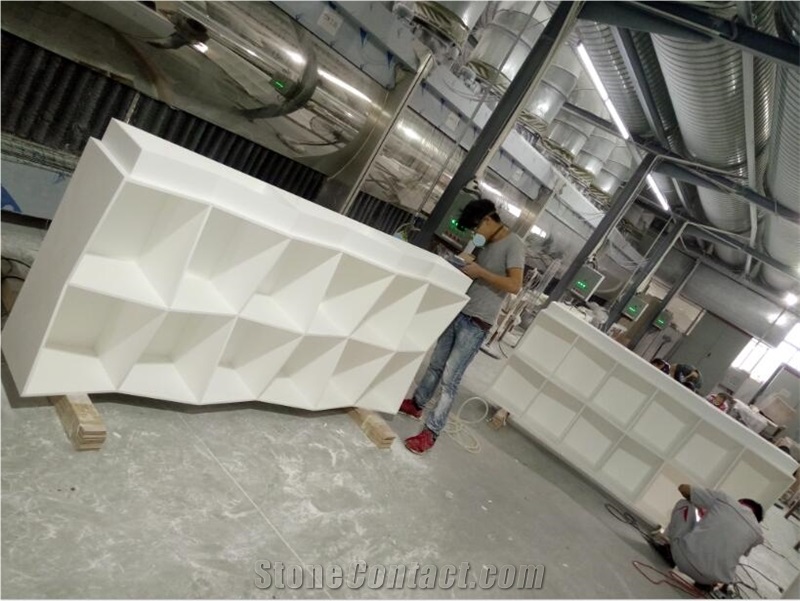 Pure Acrylic Solid Surface Cabinet with Oem Different Style