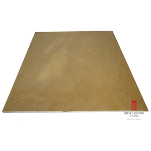 Golden Beige Composite Marble Tile,Marble Floor Tile Laminated with Porcelain Base