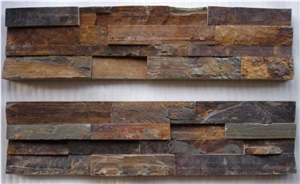 Rusty Slate Ledges Stone, Brown Slate Cultured Stone, Stacked Stone Veneer
