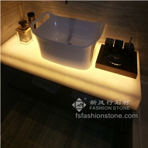 Jade Laminated Glass/Decorative Mixed Laminated Glass Jade Glass Bathroom Countertops/Bathroom Vanity Tops