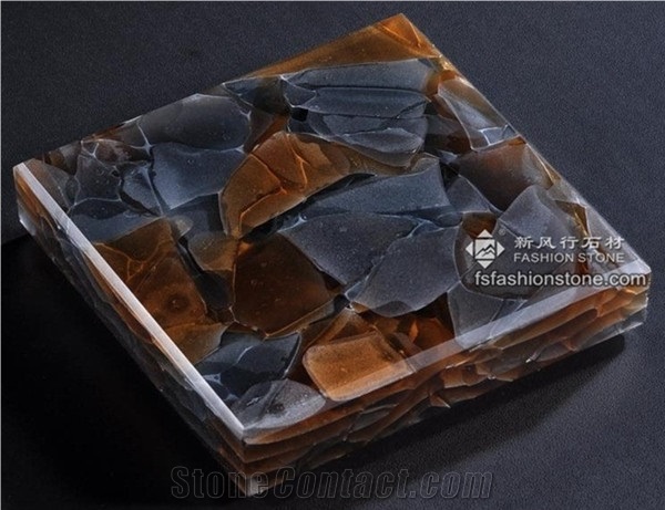 Techno Jade Translucent Glass/Light Transmitted Jade Glass Stone Slab