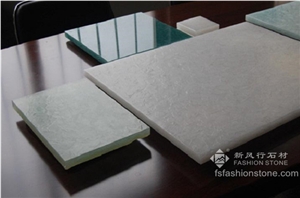 White Techno Jade Translucent Glass/Light Transmitted Jade Glass Stone Slab