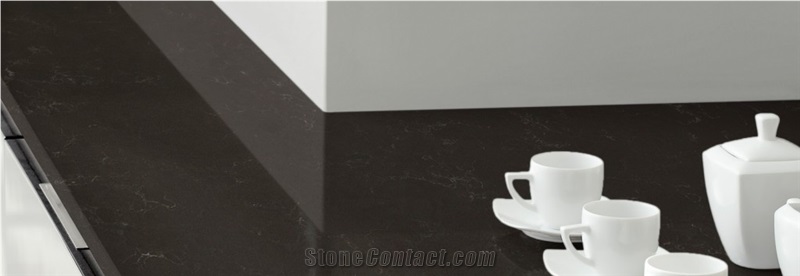 Brown Calypso Nebula Manmade Stone Quartz Kitchen Countertop from Guangdong China