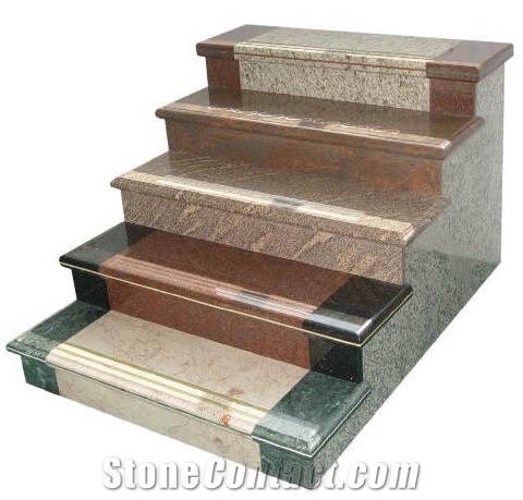 G682 Granite Honed Steps & Risers,Sunset Gold Step, Tread, G682 Riser