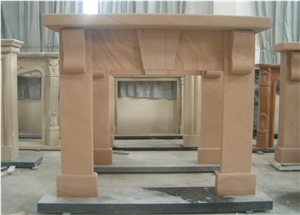 Sandstone Fireplace, Hand Carved Fireplace Mantel