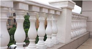 White Marble Baluster, Chinese White Marble Balustrades, Carved Railing